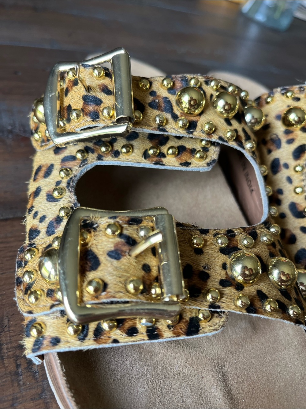 Myra Bag Ladies Cheetah Print Crum Slide Sandals - Picture 11 of 14